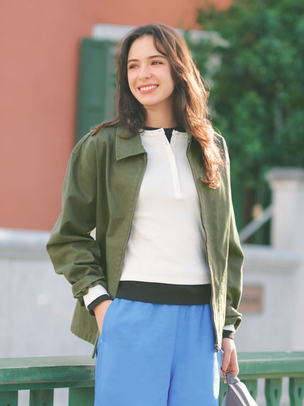 Jaket Blouson Ritsleting