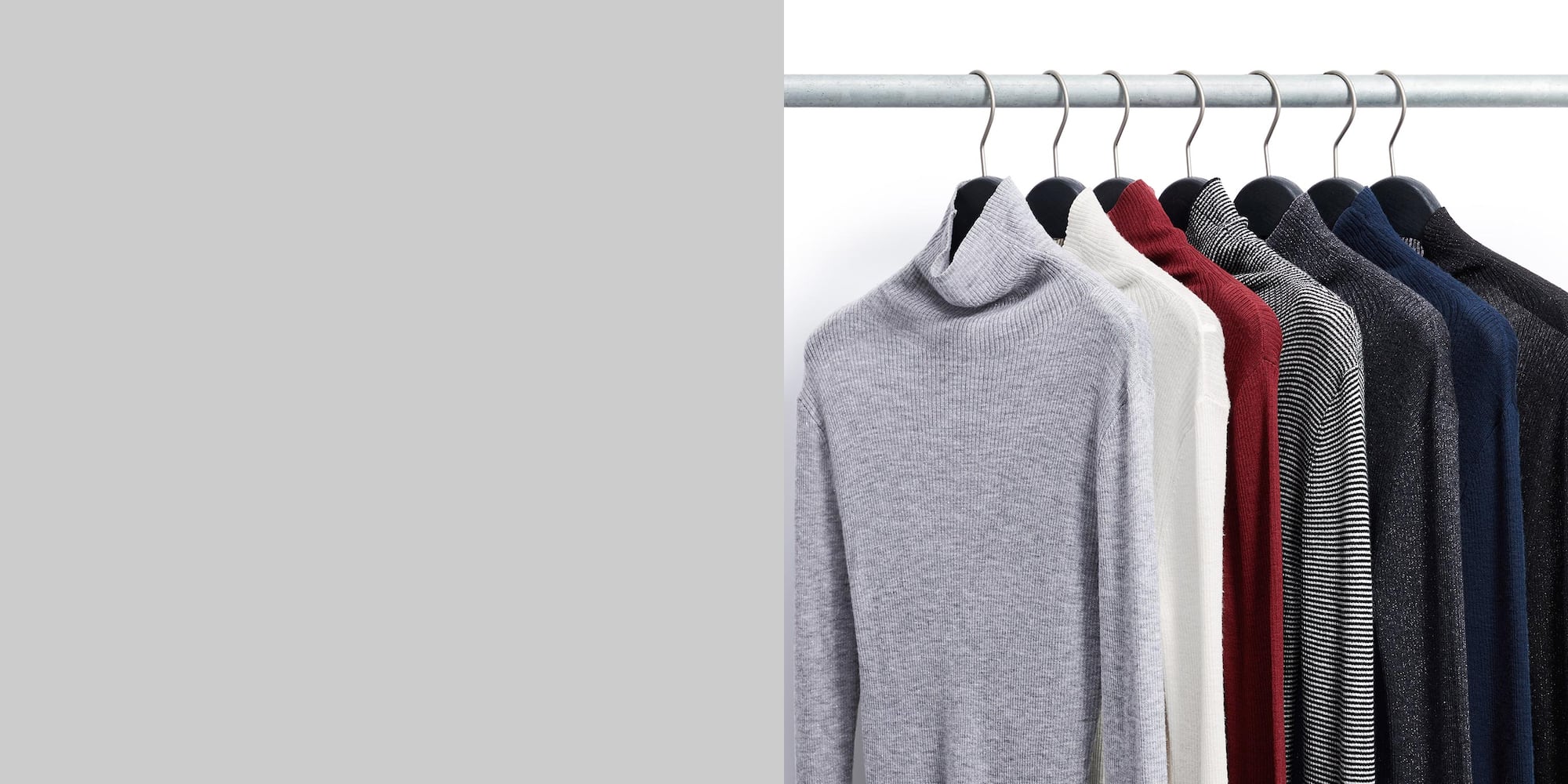 シアーリブタートルネックセーター