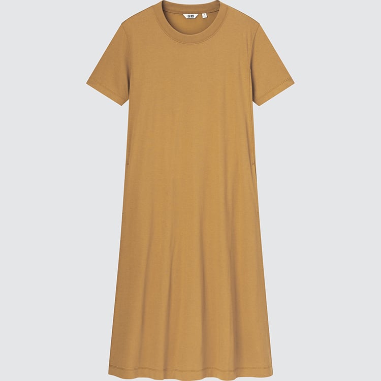 W's crew neck S/S T dress