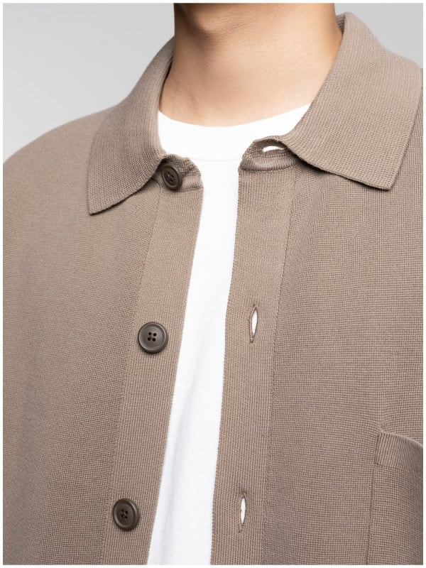 Milano RIbbed Shirt Collar Cardigan Size XL