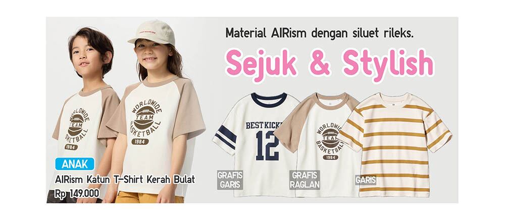 Kaos AIRism yang Sejuk & Stylish