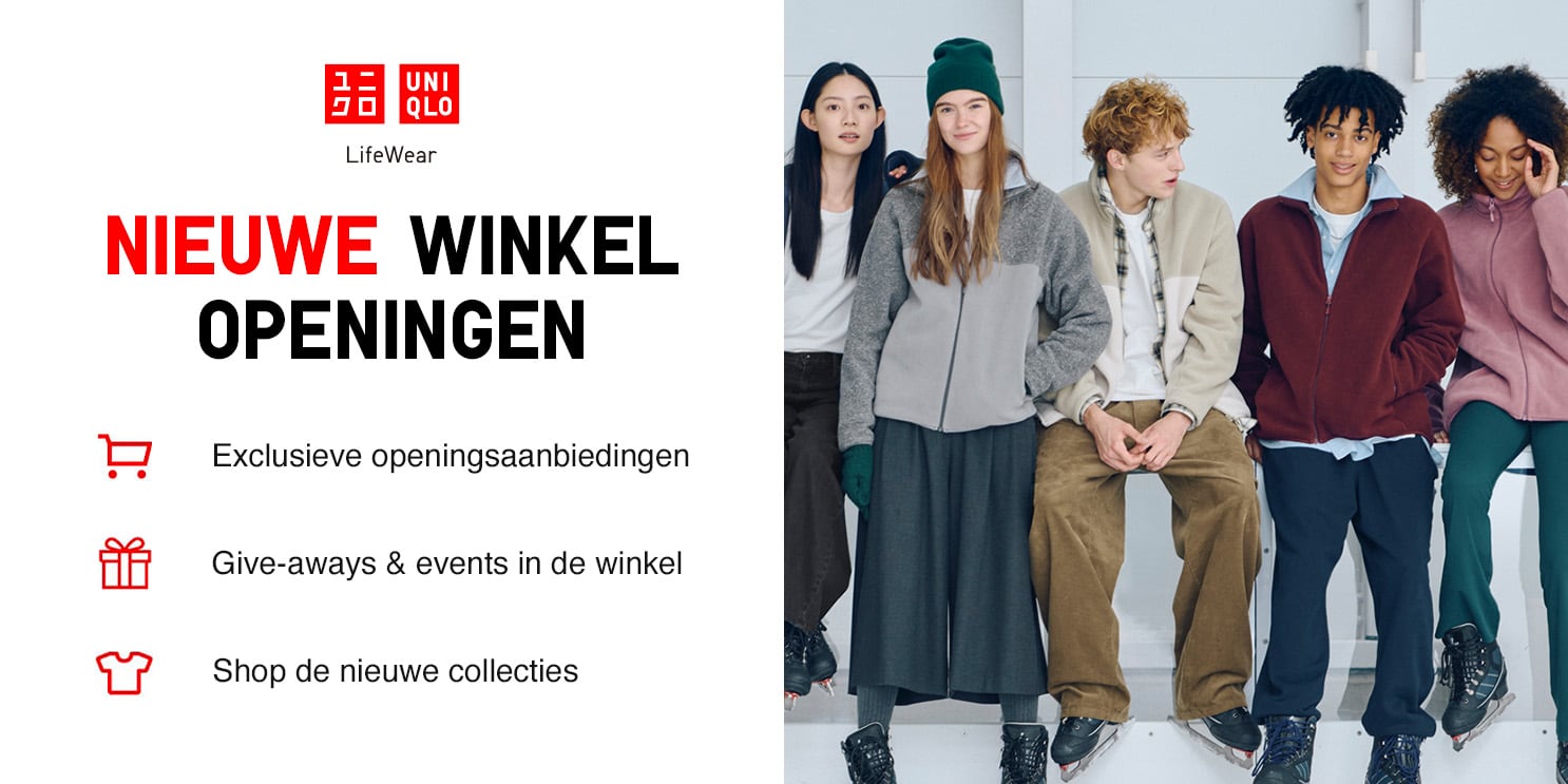 NIEUWE UNIQLO WINKELOPENINGEN: exclusieve aanbiedingen, give-aways & events in de winkel, shop de nieuwste collecties