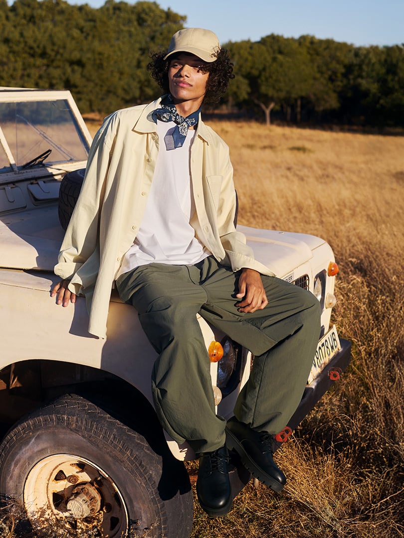 Nylon zip parachute pants