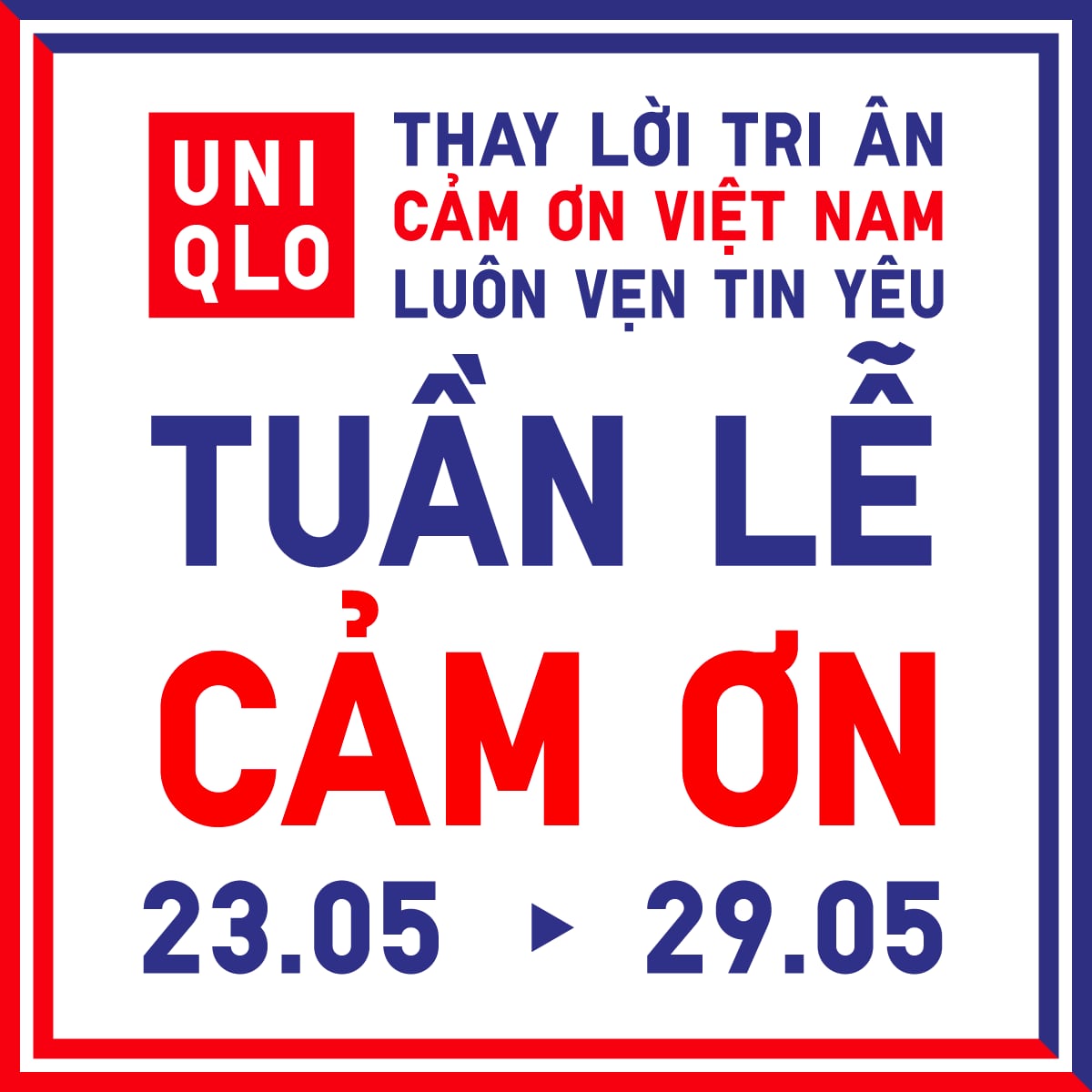 UNIQLO KANSHASAI 5/23.FRI - 5/29.THU