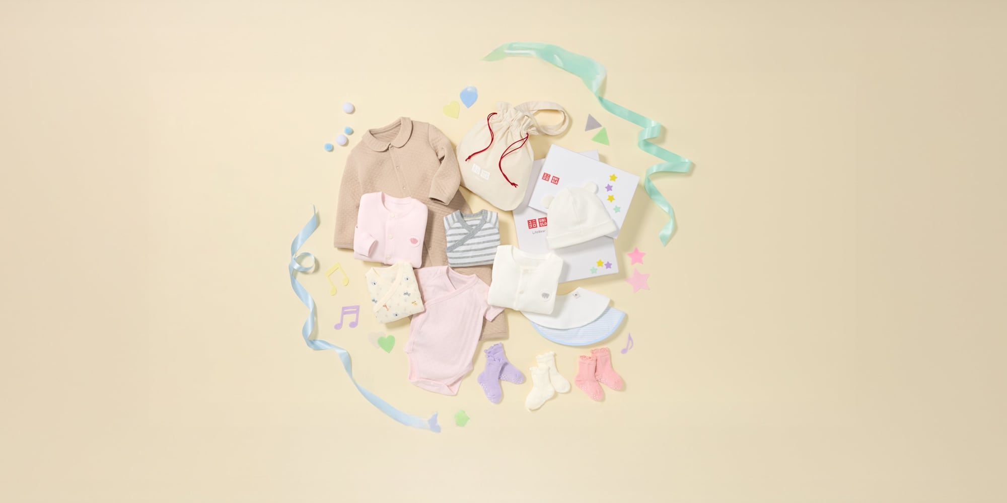 ユニクロの出産準備・出産祝い商品一覧ページはこちらから。