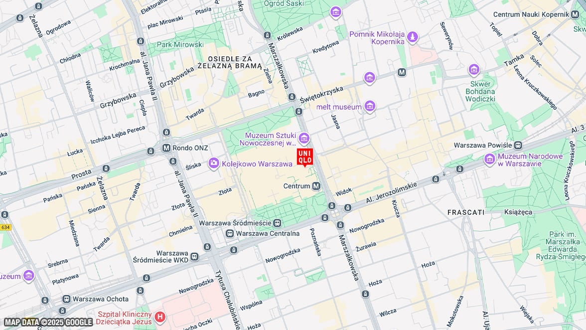 Warsaw store map