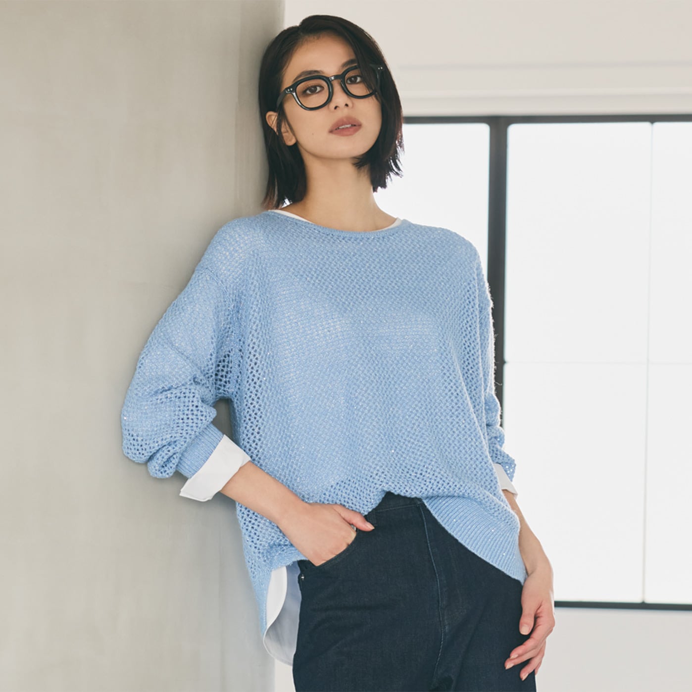 【GARFIELD/ガーフィールド】ニットセーター MinoriTY袖ルーズシルエットケーブル編みニットセーター メンズ