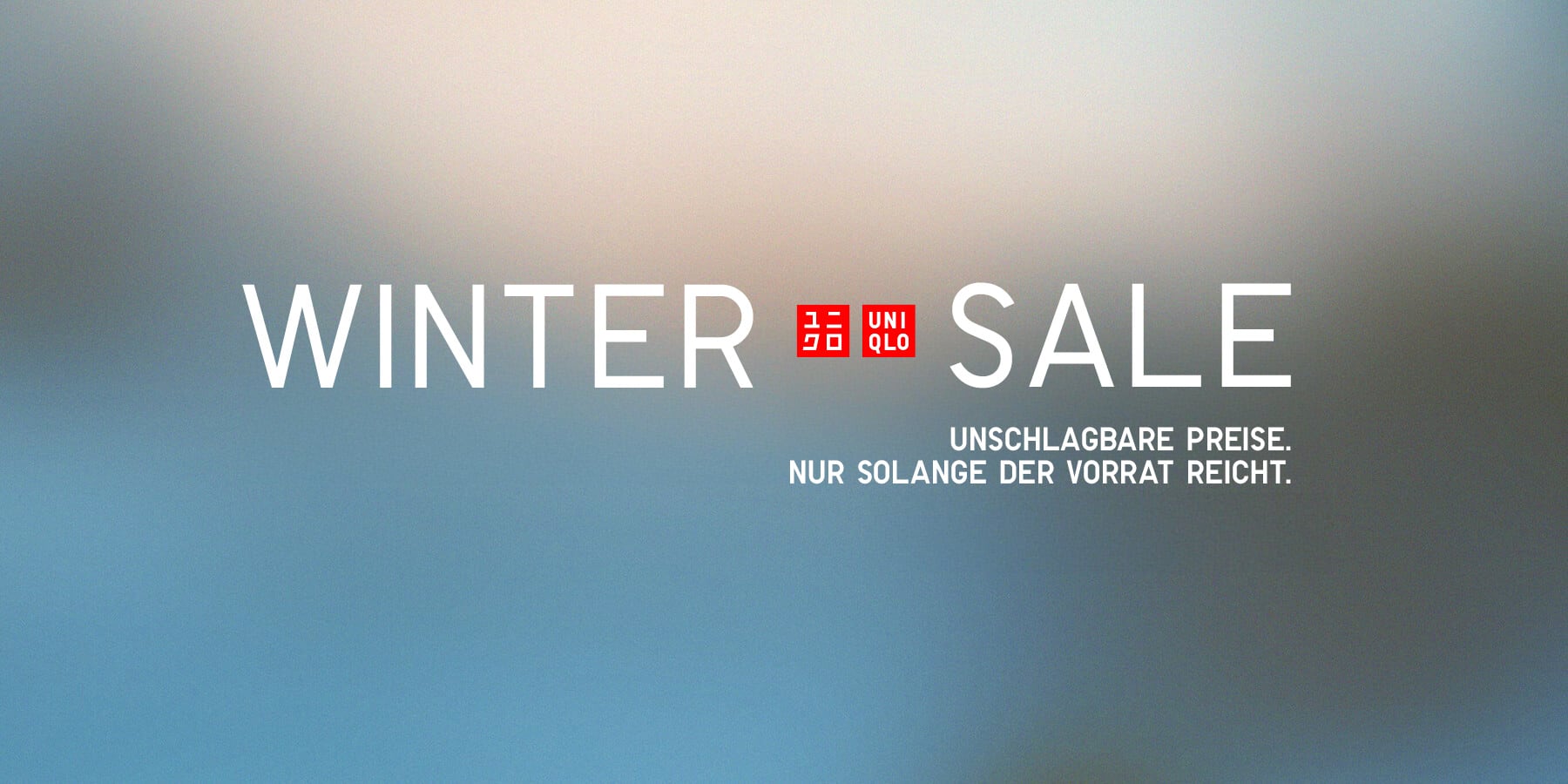 Text: WINTERSALE - Unschlagbare Preise. Nur solange der Vorrat reicht.