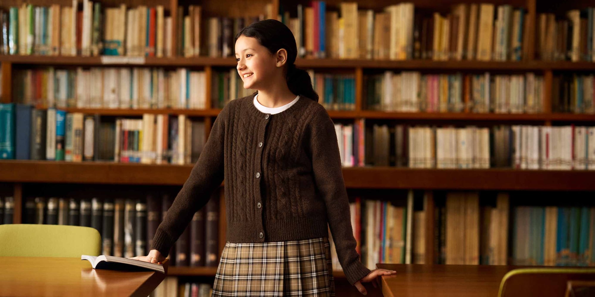 A light and airy knit with a no-itch feel.