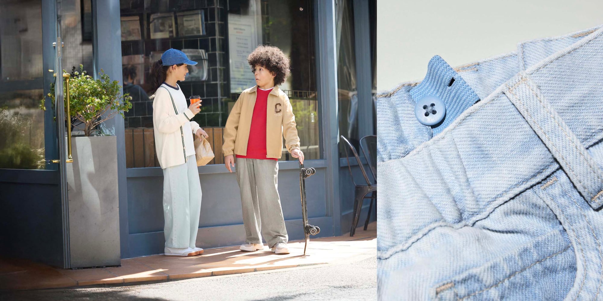 KIDS Wide Fit Straight Jeans | Zip Fly Denim