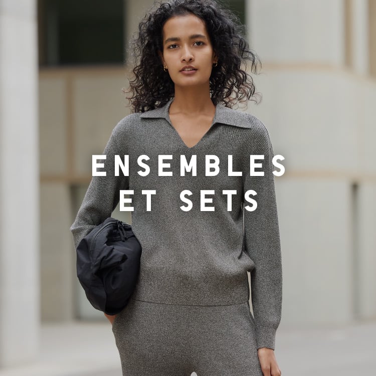Sets et ensembles. Redirige vers la page réunissant les sets et ensembles pour femmes UNIQLO
