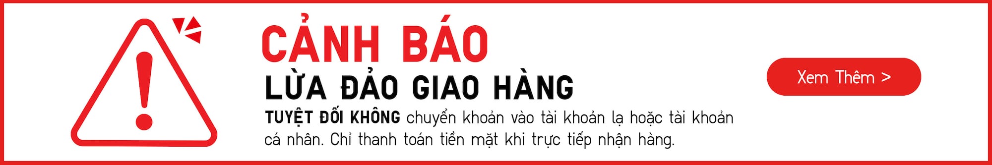 WARNING - BEWARE OF CASH on delivery scams