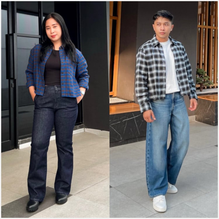 Boxy Flannel x Baggy Jeans: Loose-fit Style that Stays Neat