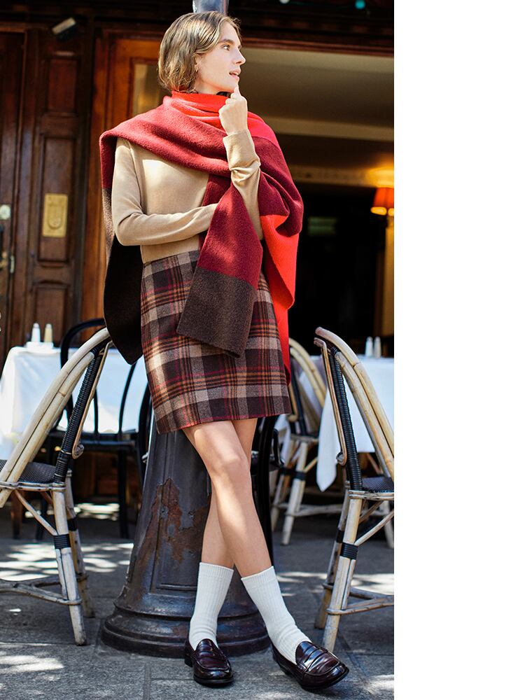 Wool Blend Mini Skirt