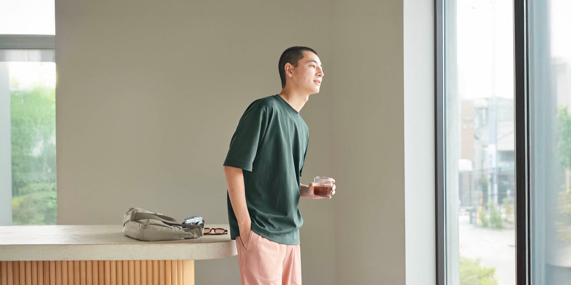 CORE T - UU AIRism cotton oversized crew neck T-shirt