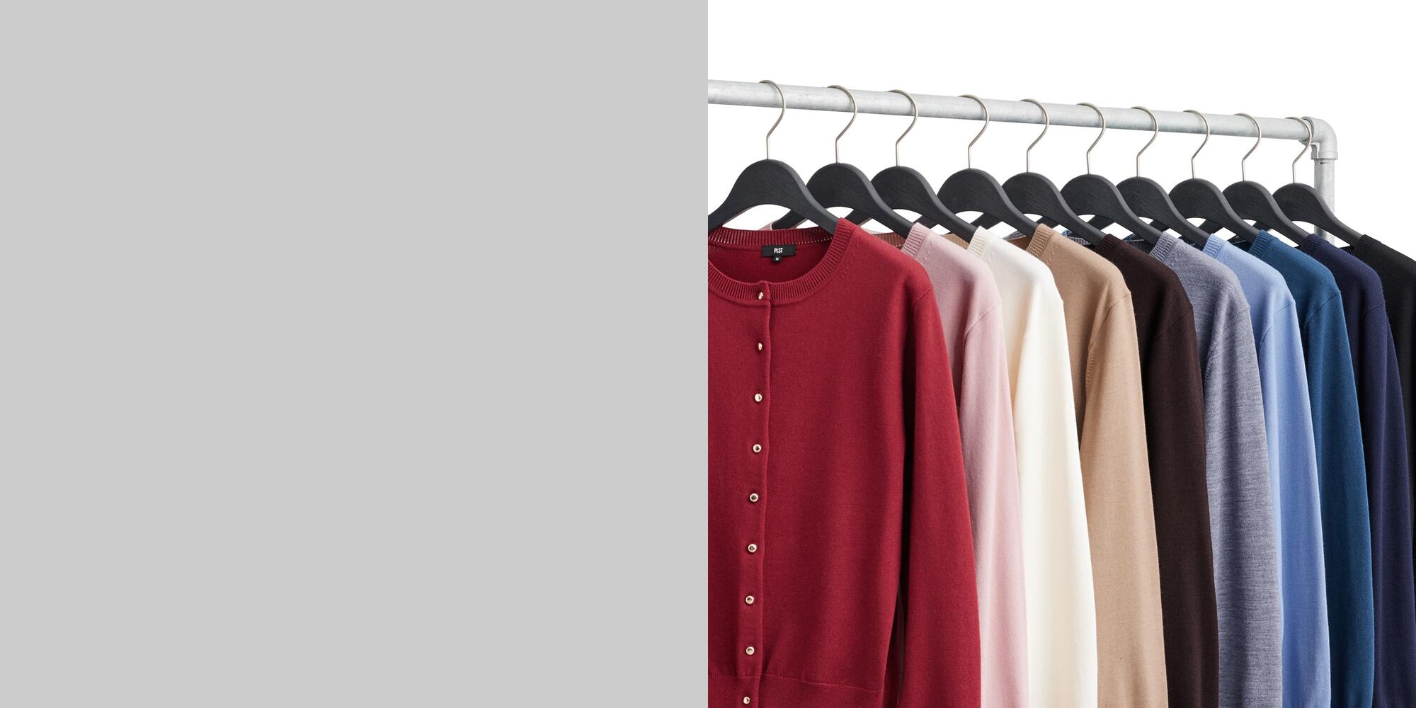 メリノウールブレンドメタルボタンカーディガン