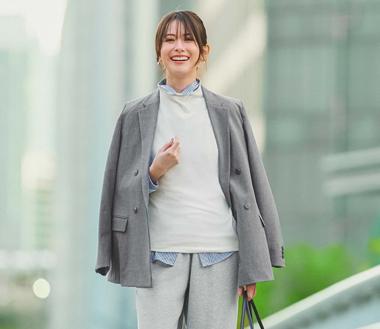 秋の寒暖差にこれ一枚 モデル画像01