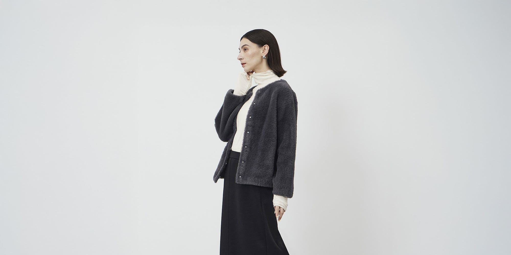 フェザーヤーン2WAYカーディガン