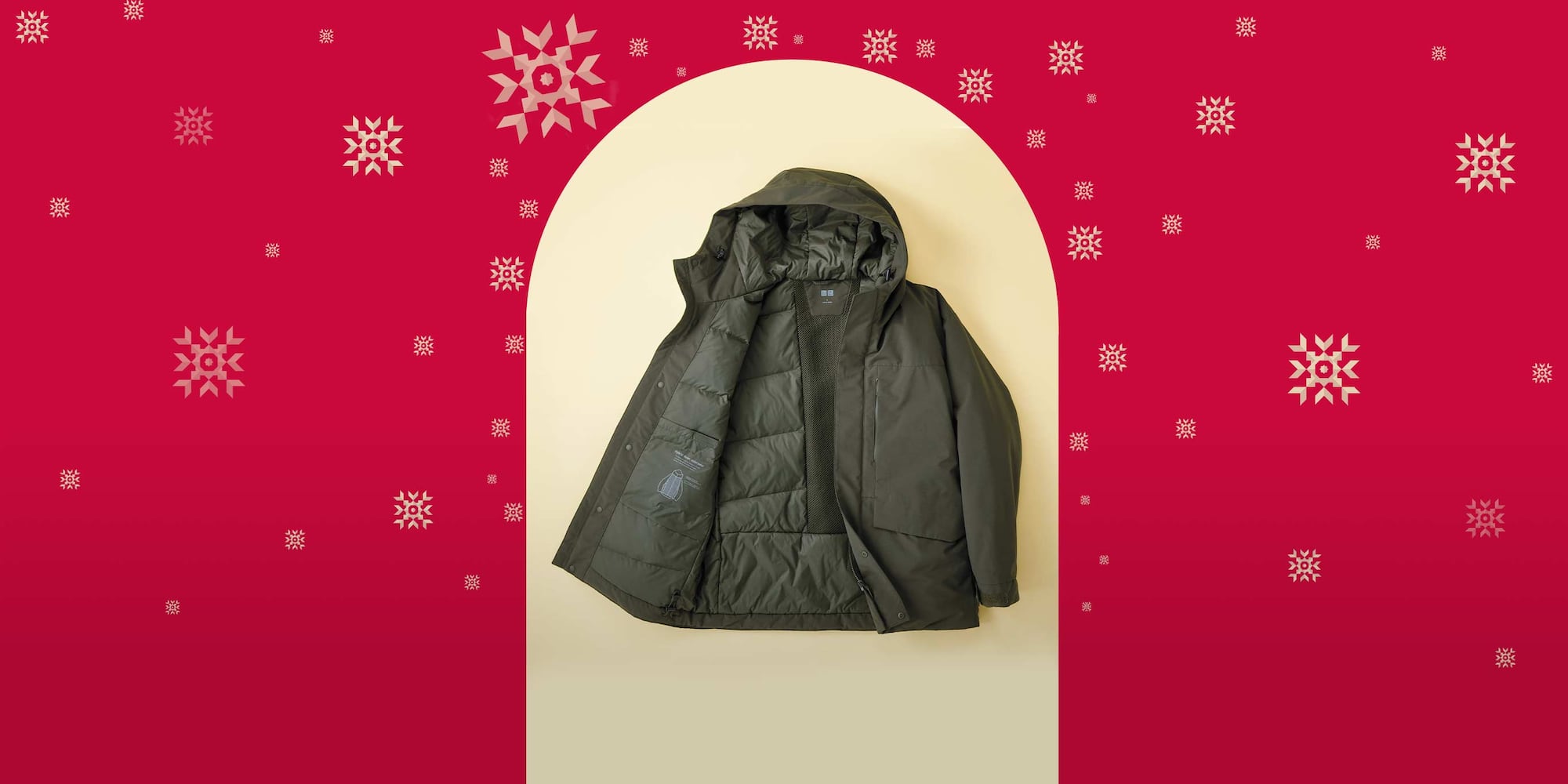 Hybrid-Parka aus recycelter Daune in Dunkelbraun