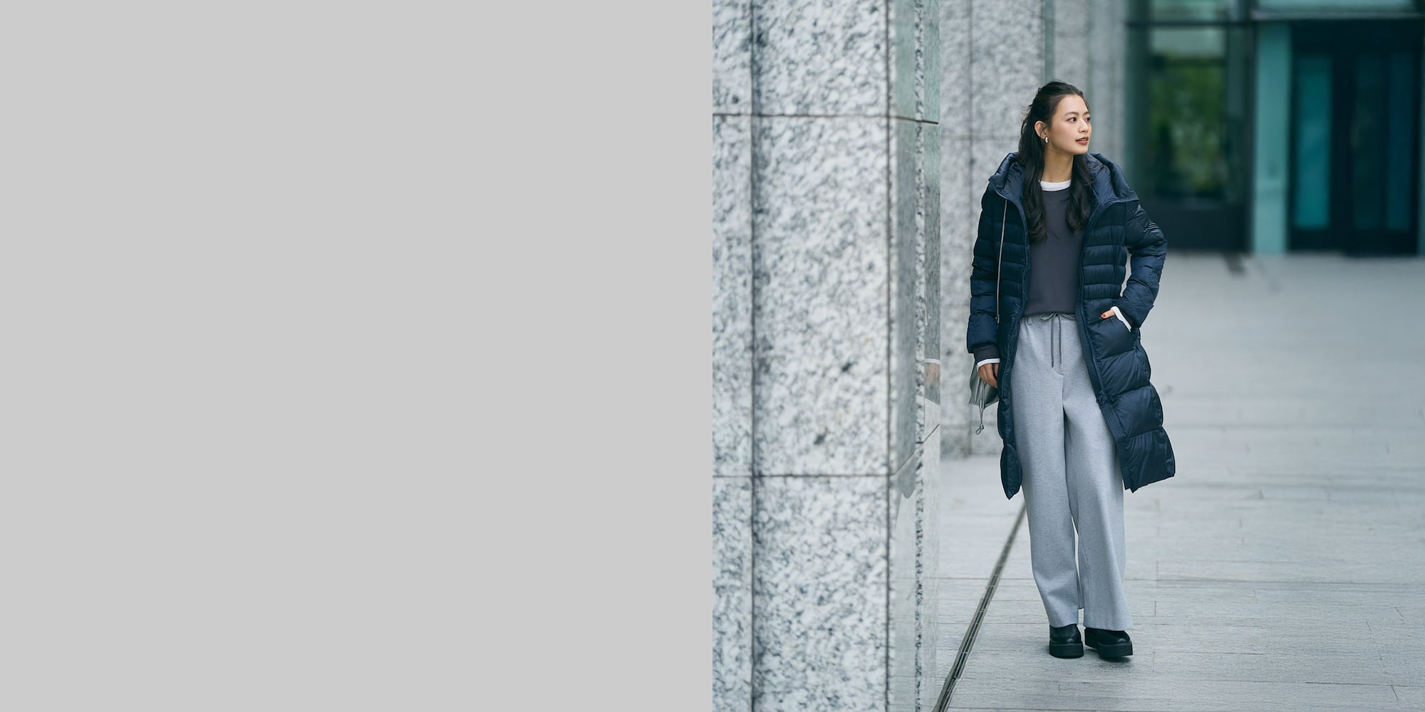 プレシャスニットメルトンイージーワイドパンツ