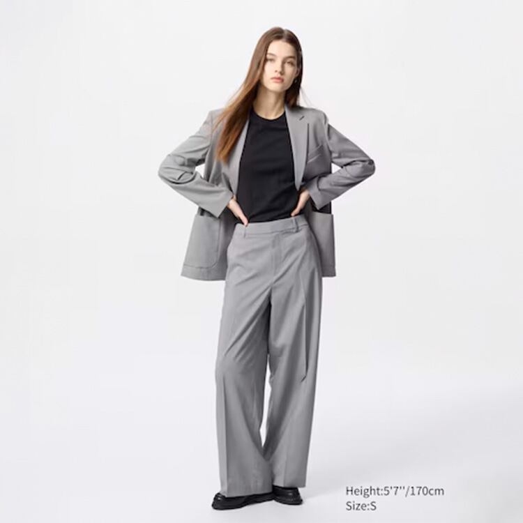 Pleated Wide Pants (stripe)