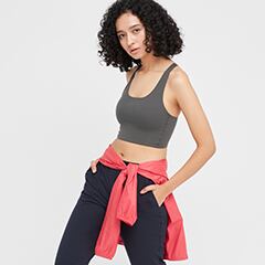 ワイヤレスブラアクティブスクエアネック