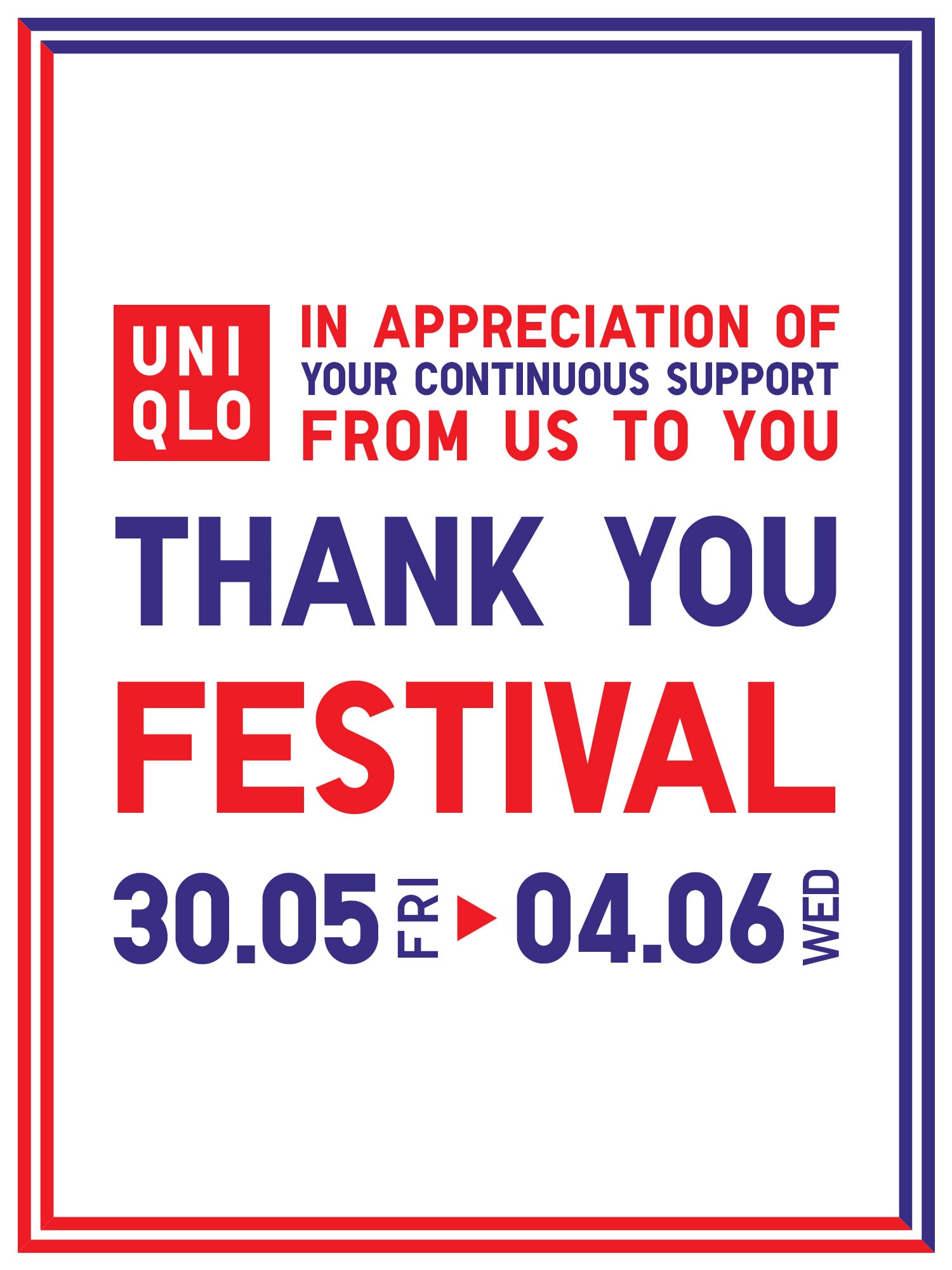 THANK YOU FESTIVAL 5/30.FRI - 6/4.WED