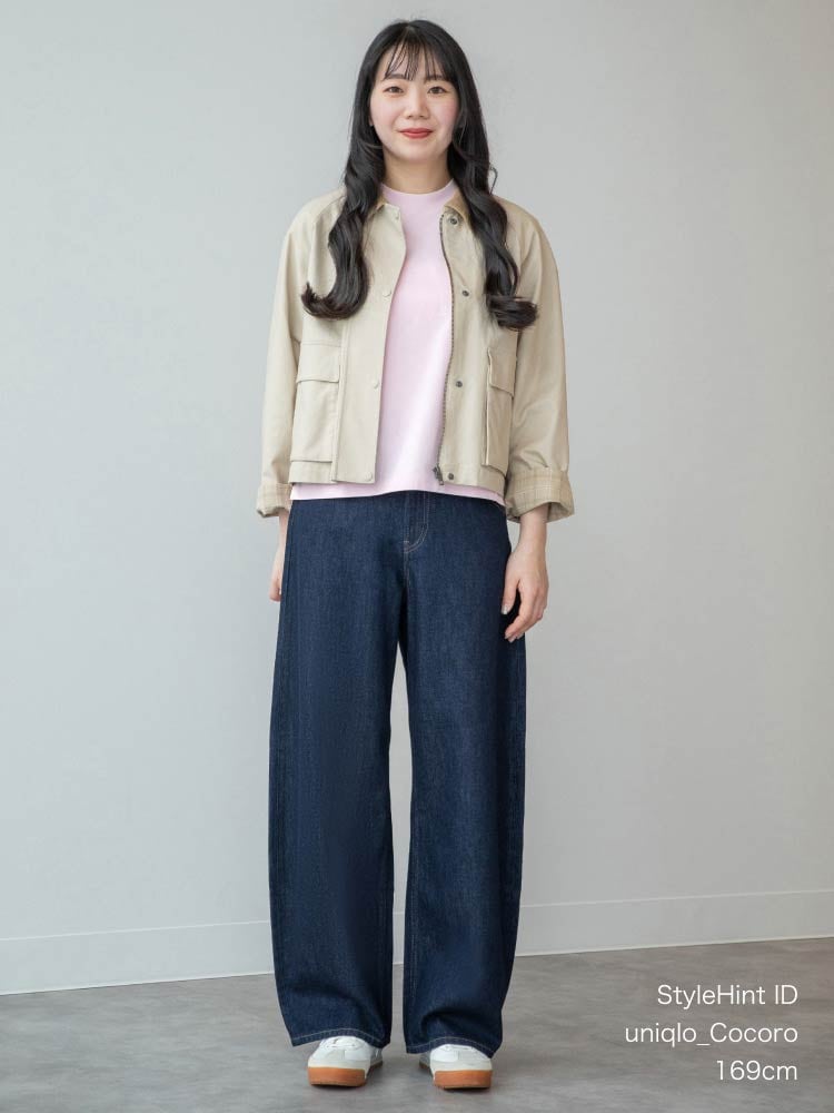 バギーカーブジーンズ ナチュラル モデル画像