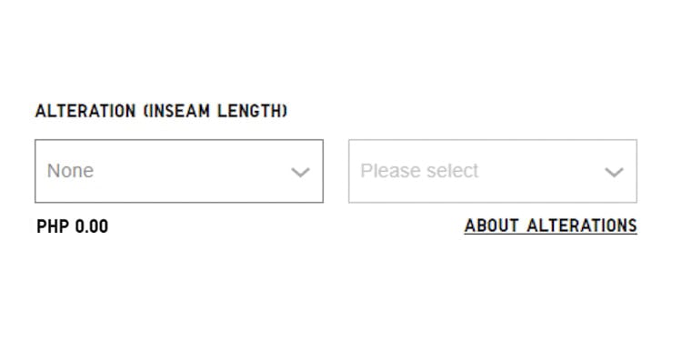 SELECT ALTERATION DETAILS