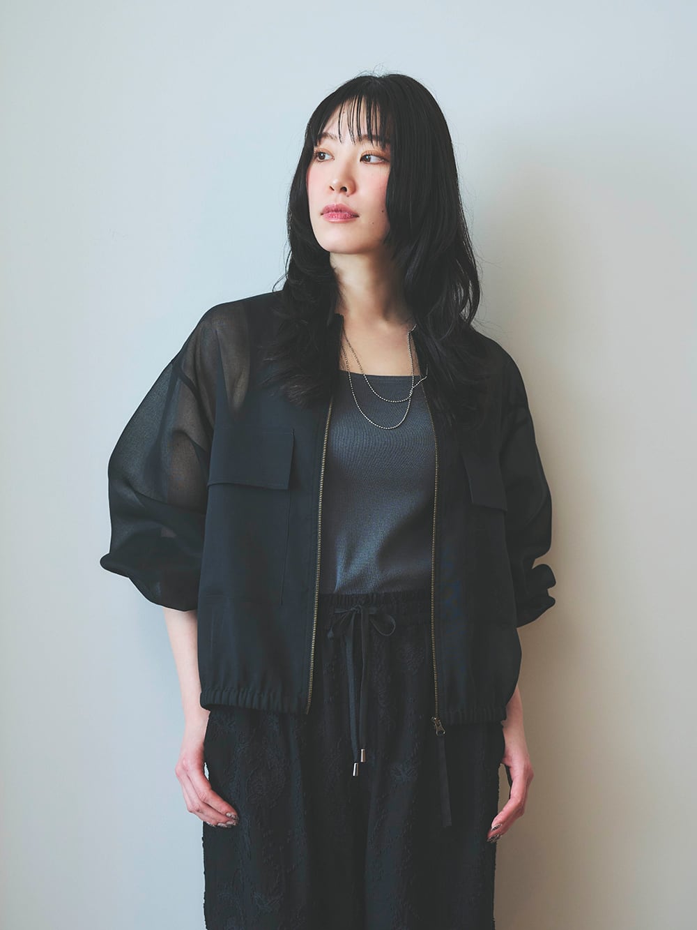 dries van noten ワイドスラックス　ニット切り替え dries van noten ワイドスラックス ニット切り替え - パンツ割引