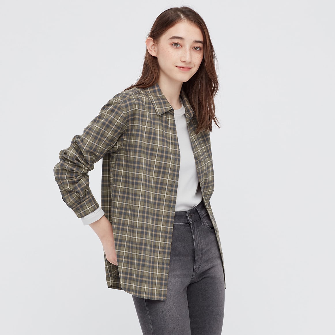 Light Flannel Checked Long Sleeve Shirt 