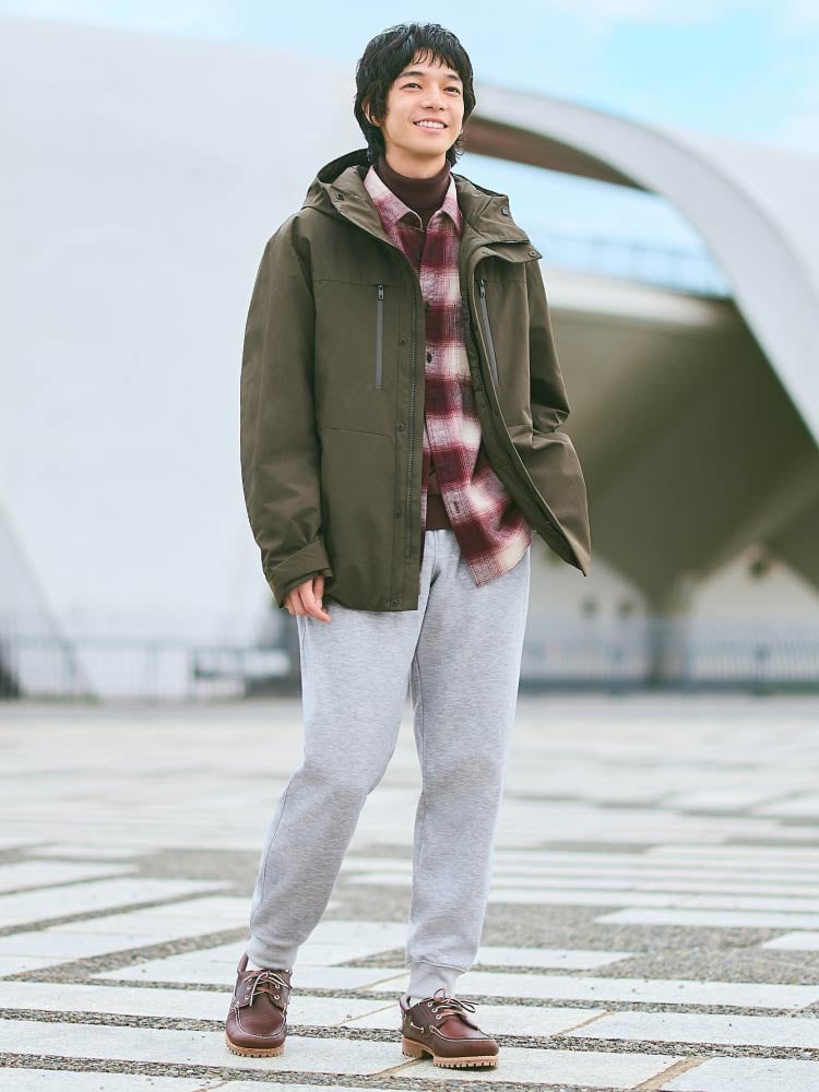 おすすめの新作_ハイブリッドダウンパーカ_ダークブラウン