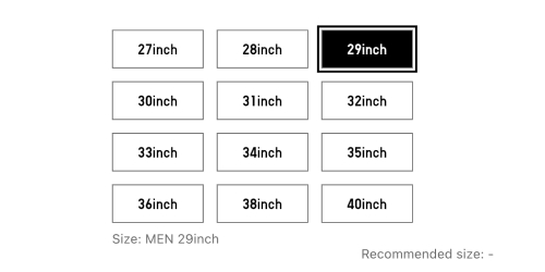 SELECT A SIZE