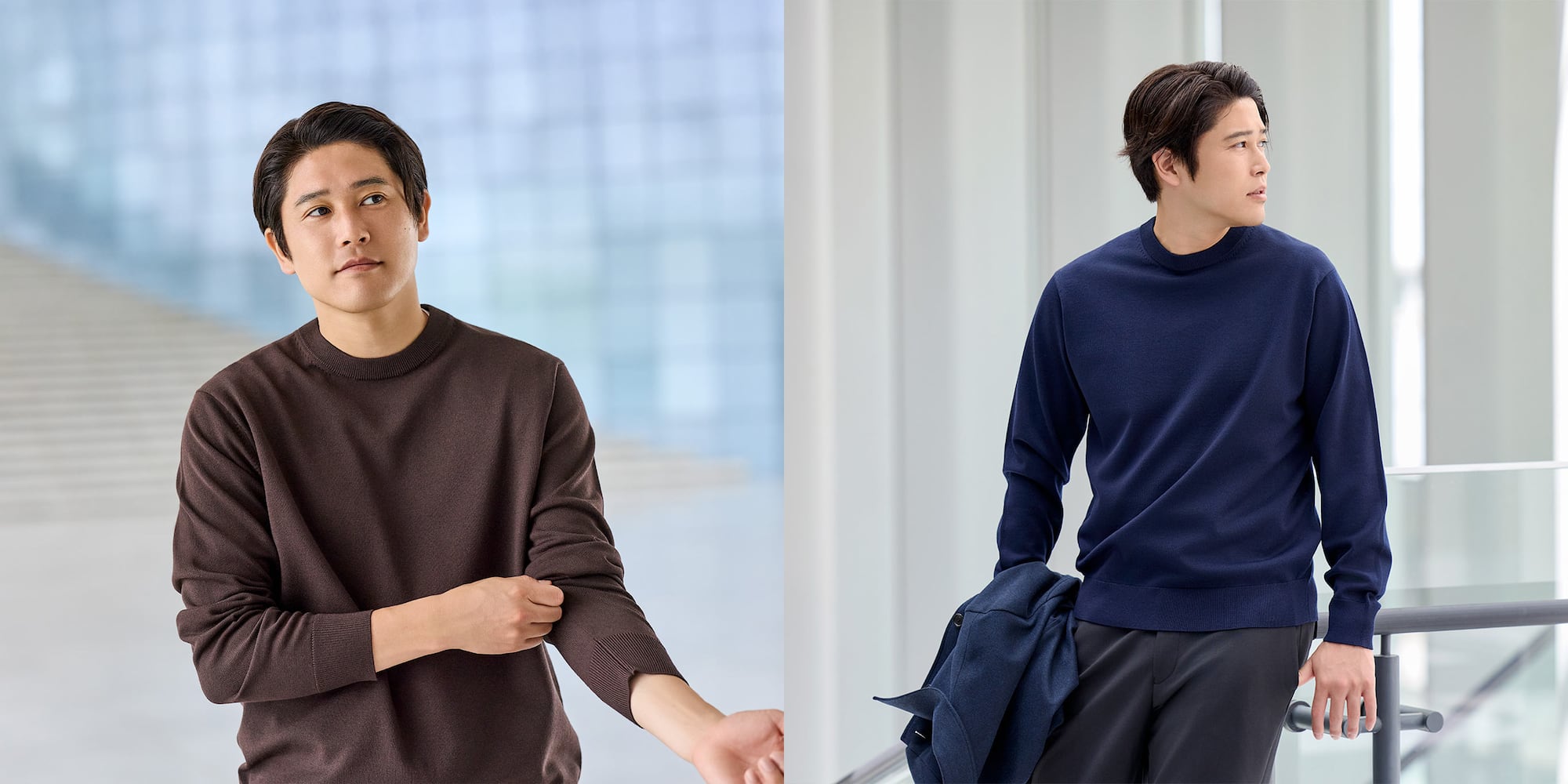 メリノウールブレンドニット