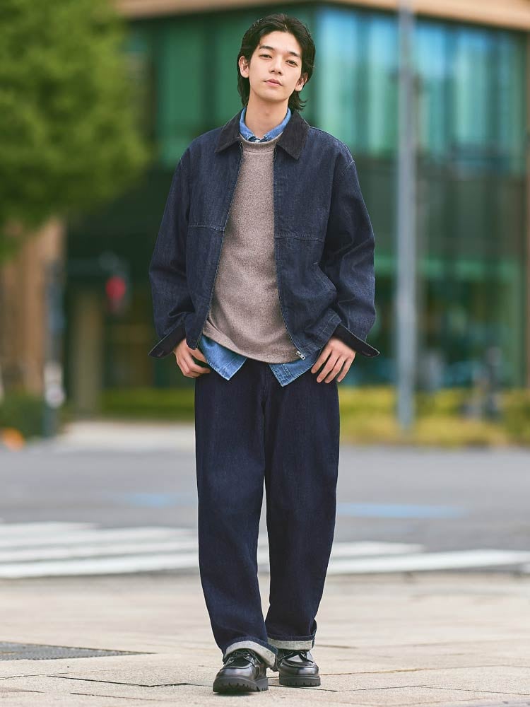 ちょっとしたお出かけにおすすめ_ジップアップショートブルゾン/デニムサムネイル01