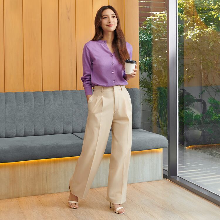 Pleated Wide Pants