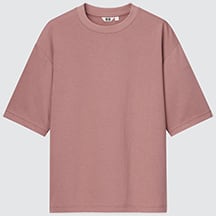 U AIRism cotton oversized crew neck H/S T-shirt