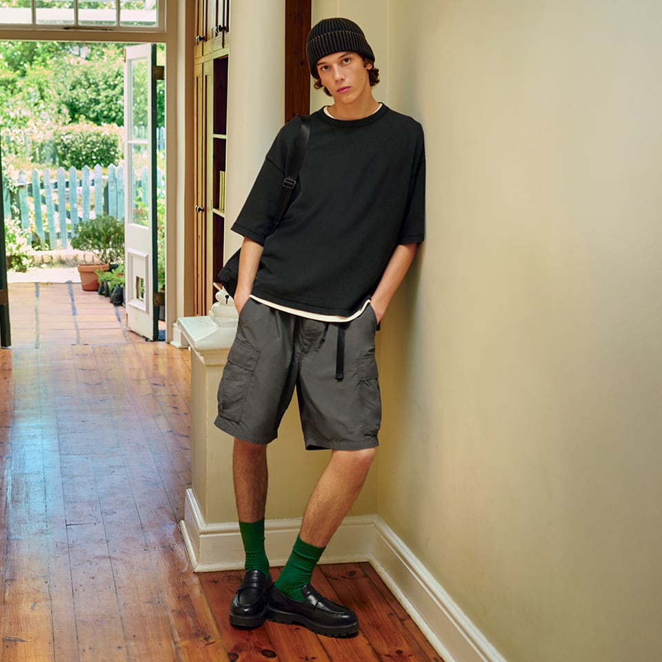 Nylon Cargo Knee Length Shorts