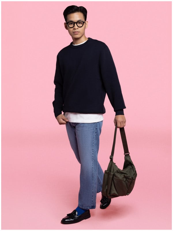 Washable Milano Ribbed Crew Neck Long Sleeve Sweater Size XL