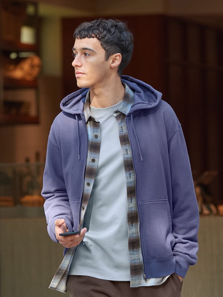 トップス uniqlo border double zip hoodie cboy y2k Uniqlo double zip double - Gem uniqlo border double zip