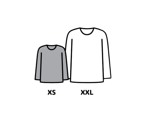 Sizes only available online