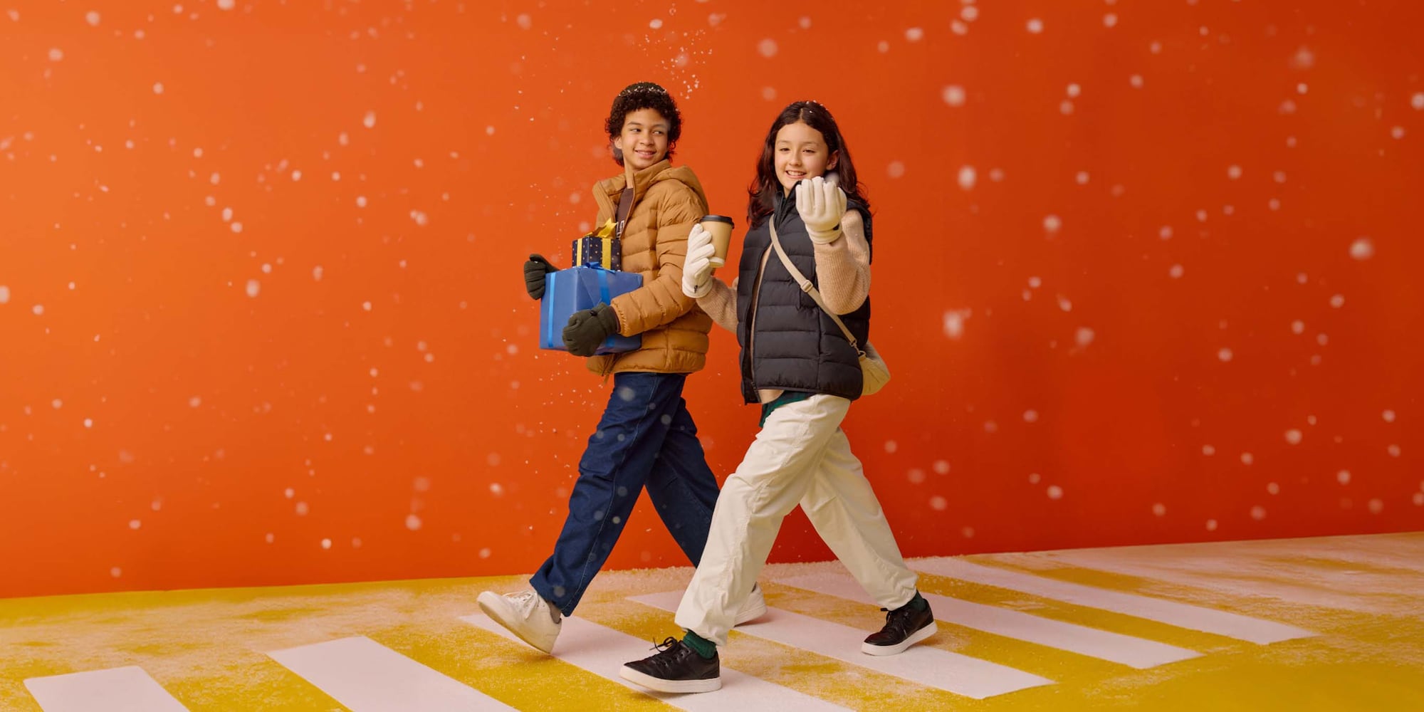 Surprise them with stretchy pants lined with fleece to make playtime cozier.