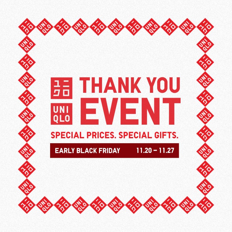 UNIQLO Thank You Event 8/20 - 8/27