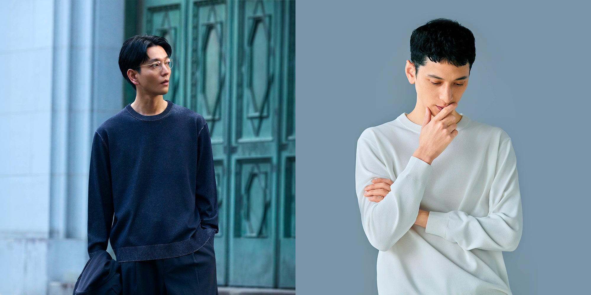 ウォッシャブルクルーネックセーター