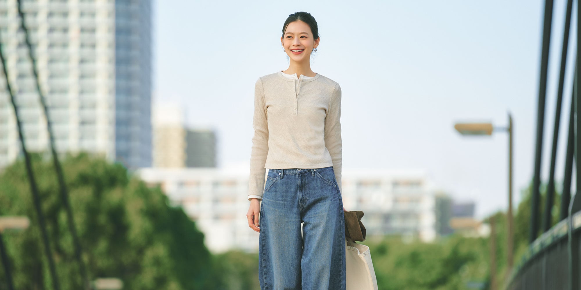 Ribbed Henley Neck T-shirt