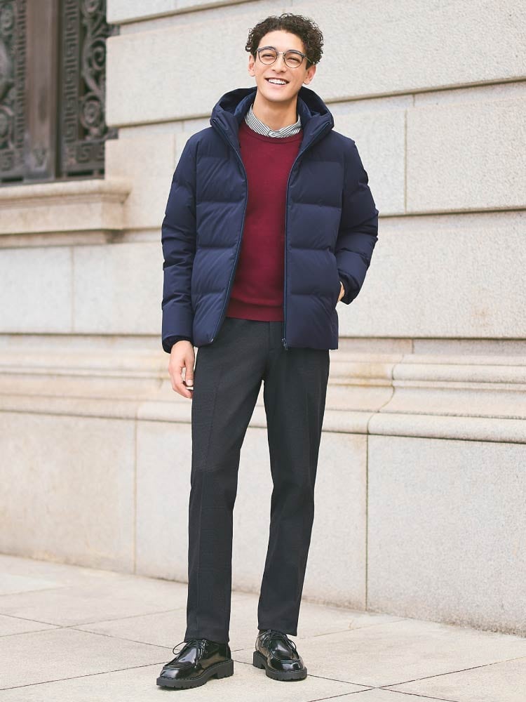 ちょっとしたお出かけにおすすめ_シームレスダウンパーカ