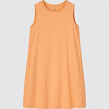 GIRLS Smooth Cotton Sleeveless Mini Dress