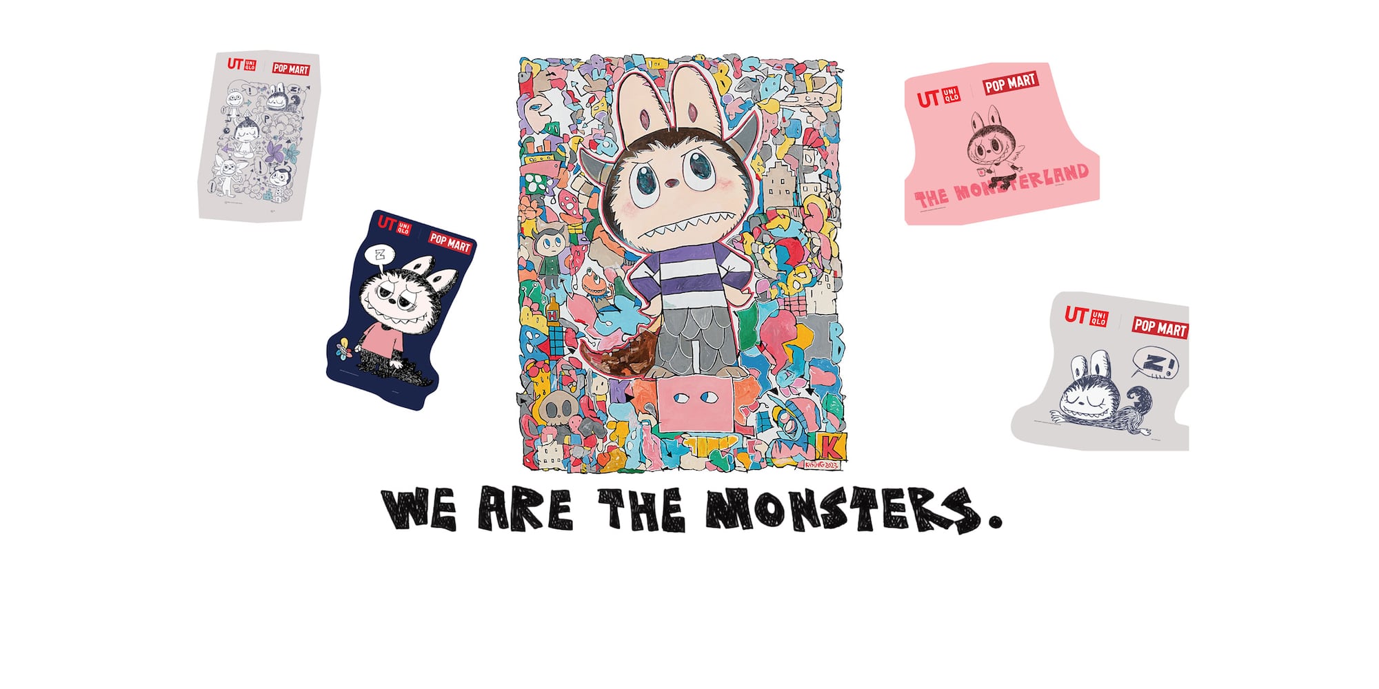 Free POP MART Sticker Set with your purchase of 2 T-shirts or Sweatshirts.