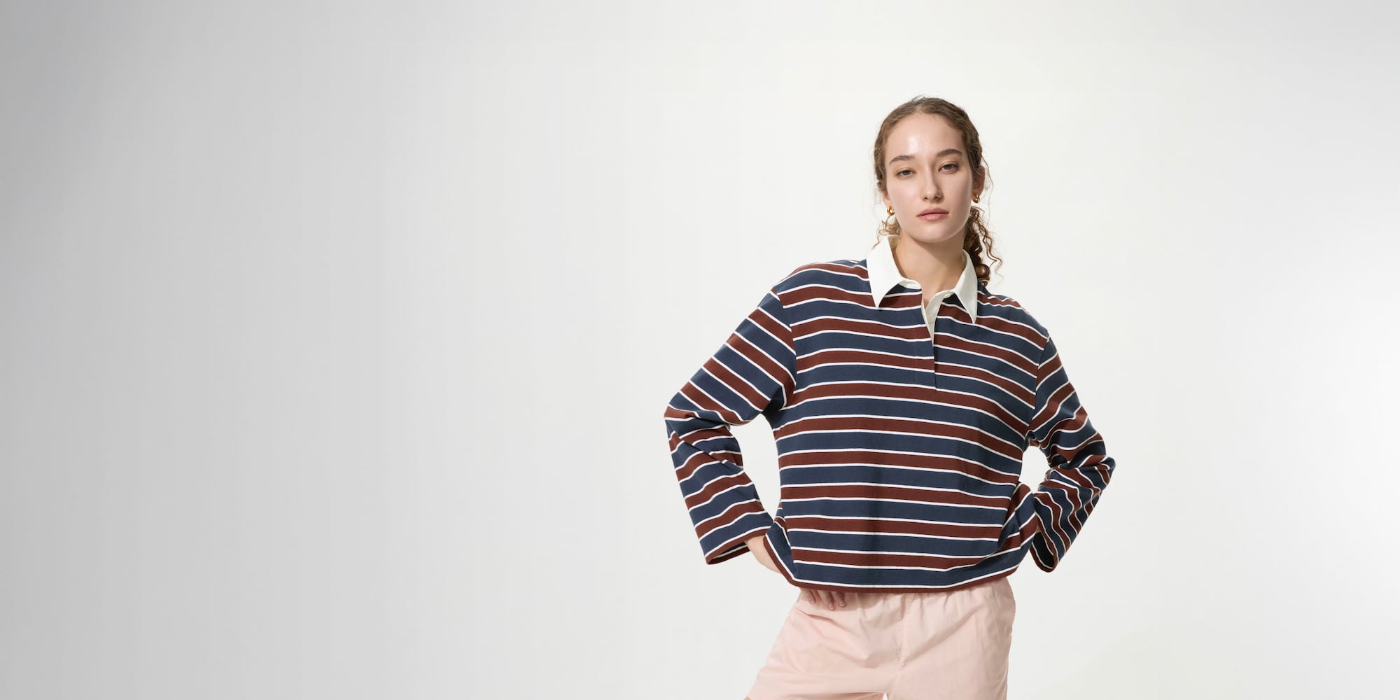 W's wash cotton polo (new)