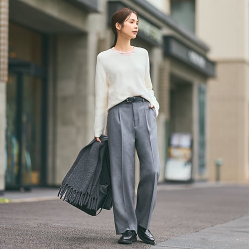 Pleated Wide Pants